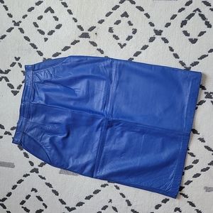 Vintage genuine leather sikverleaf skirt